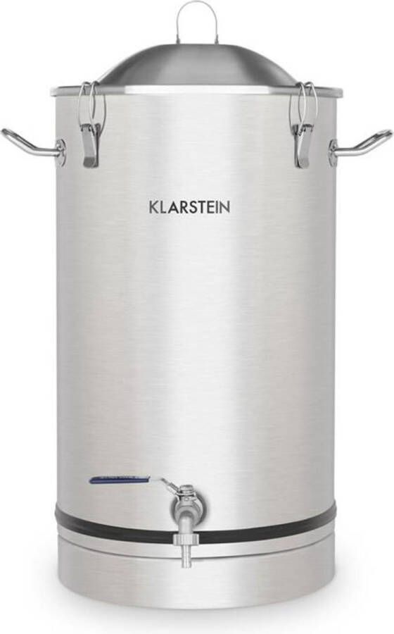 Klarstein Maischfest Gärkessel Fermentierkessel Bierbraugerät Gärbehälter 30 L Ablasshahn Edelstahl silber – geschikt voor thuisfitness en sportschoolgebruik duurzame constructie eenvoudig te monteren ideaal voor krachttraining spieropbouw