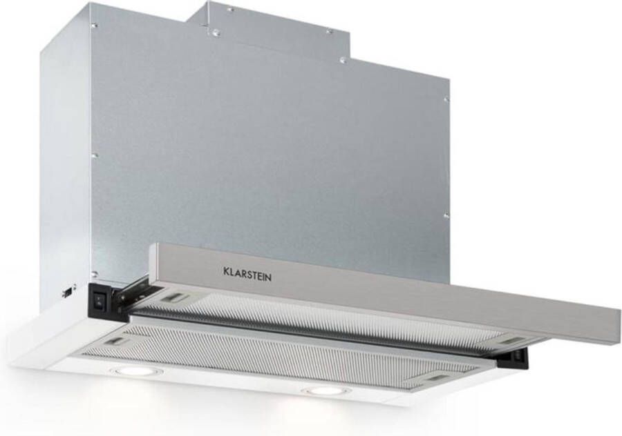 Klarstein Mariana 60 Vlakscherm Afzuigkap 500 M³ H Afvoer LED-Verlichting Wit