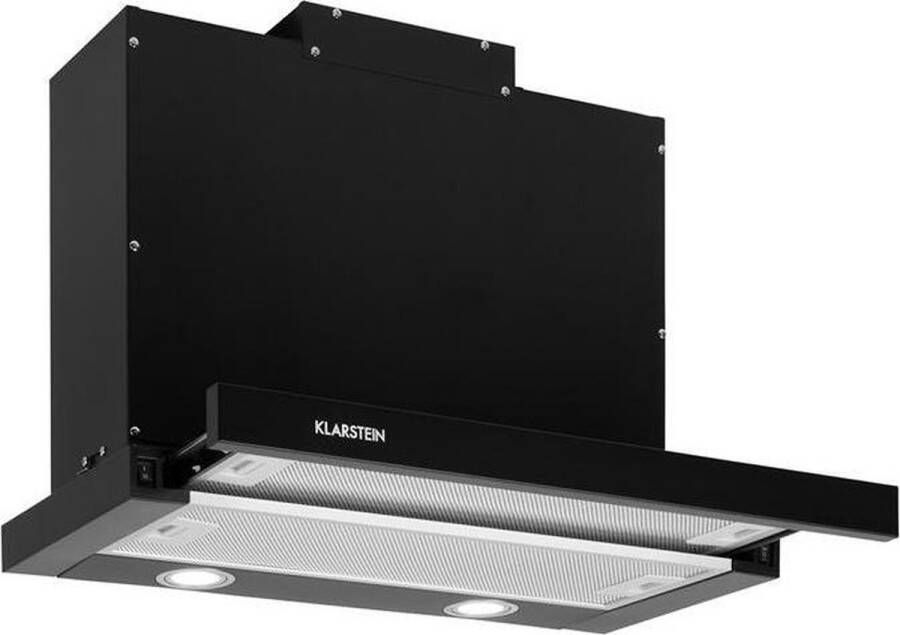 Klarstein Mariana 60 vlakscherm afzuigkap 60cm 500 m³ h afvoer 3 standen 2 LED-lampen 66dB