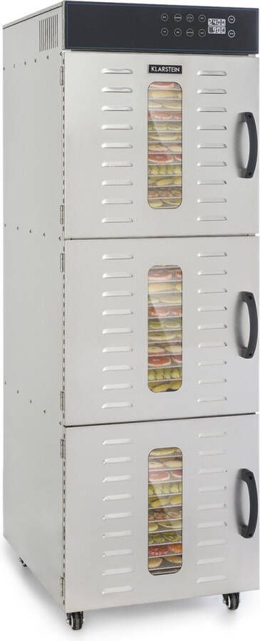 Klarstein Master Jerky 550 voedseldroger 2400W 40-90 °C 24h-timer rvs zilver