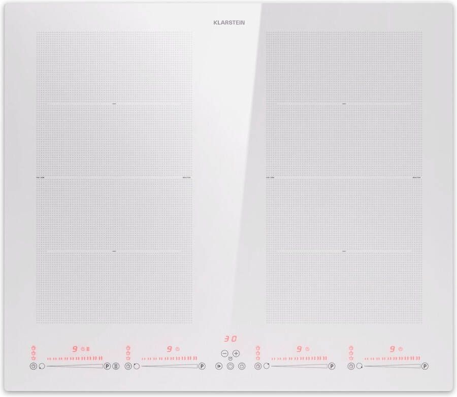 Klarstein Masterzone 60 flex Inductiekookplaat 4 Flexzones Inbouw elektrische kookplaat Wit - Foto 3