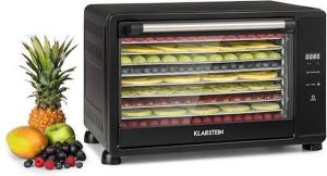 Klarstein Mega Jerky voedseldroger 650W dehydrator elektrische droogautomaat temperaturen van 50 tot 80 °C LC-touch-display timer