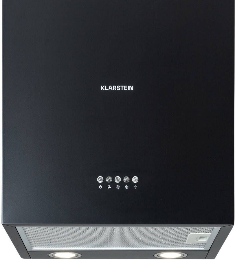 Klarstein Monumenta Afzuigkap 40 CM EEK B 559 M³ H Led Bedieningspaneel Met 5 Toetsen 3 Niveaus Recirculatie Afzuigkap Wandafzuigkap Aluminium Behuizing Vetfilter Zwart - Foto 2
