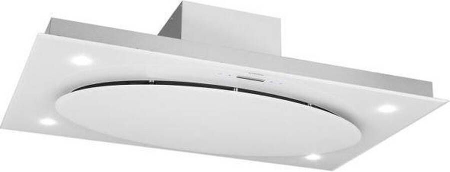 Klarstein Secret Service Plafondafzuiger Afzuigkap 220W Touch Bediening Glas LED-Verlichting Wit