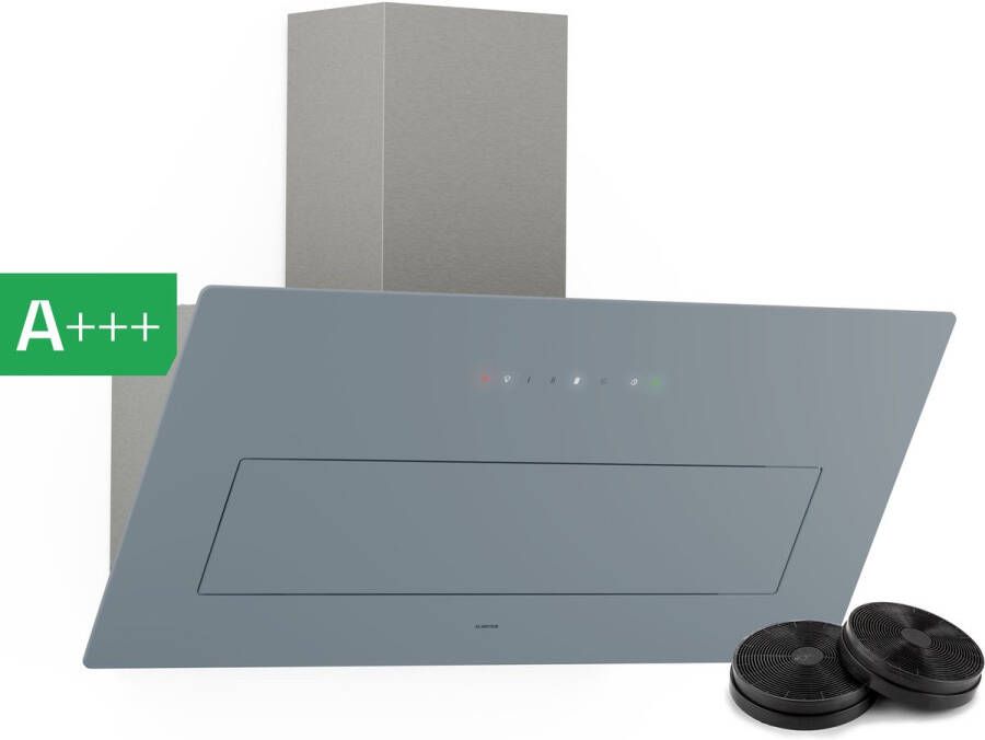 Klarstein Sleekair Afzuigkap – 90 Cm Wandkap 718 M³ H A++ Energie-Efficiëntie Touch-Bediening Led-Verlichting 2700–6500 K Dubbele Ventilatie Roestvrij Staal