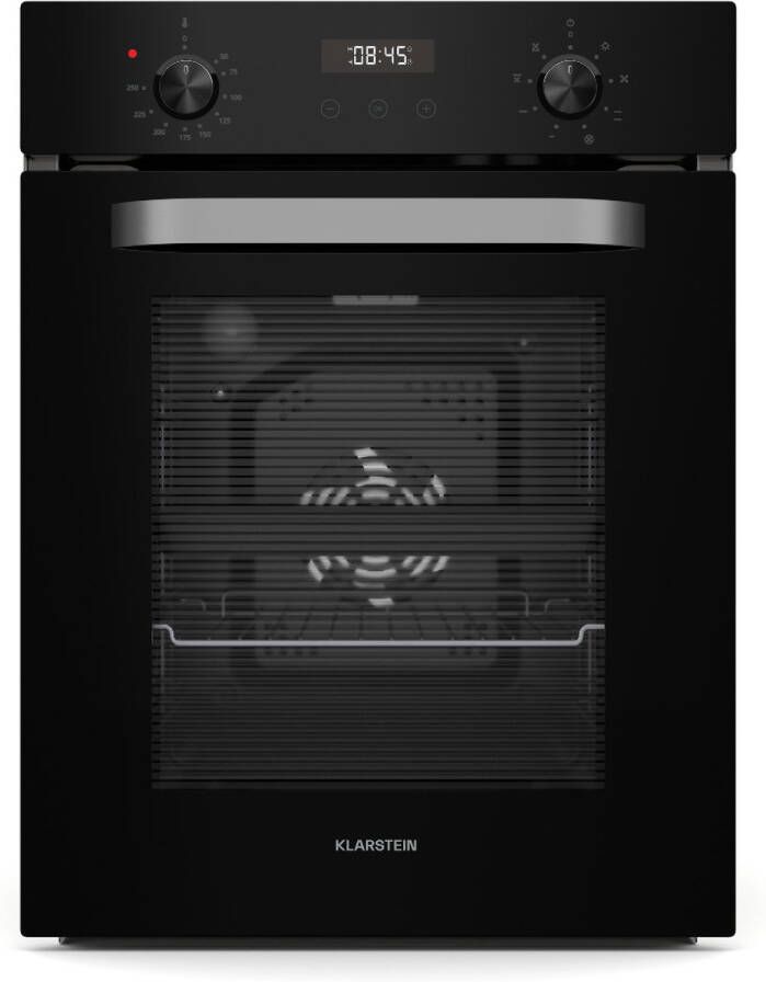 Klarstein SmartSlim Inbouwoven – 45 cm 49 L 9 functies stoomreiniging afneembare glazen deur energieklasse A zwart glas digitale timer inbouwoven