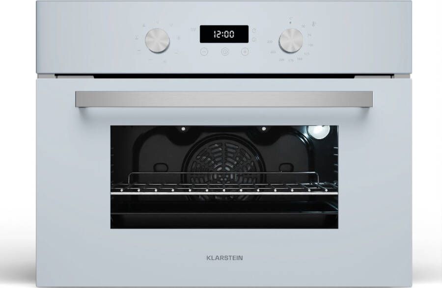 Klarstein SpaceSmart Inbouwoven – 41 L 8 functies stoomreiniging dubbel glazen deur digitale timer energieklasse A inbouwoven zonder kookplaat compact design