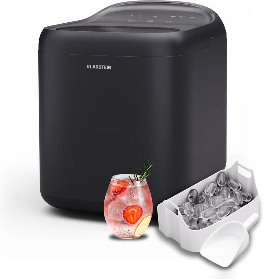 Klarstein Sparkice Ijsblokjesmachine 2 Modi Automatische reiniging 15 kg per 24 uur Zwart