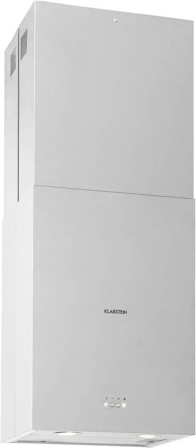 Klarstein Afzuigkap Structura Recirculatie Luchtafvoer 641M³ H Max. EEC A LED-Verlichting Roestvrij Staal Zilver 624 m³ u 60 cm voor Keuken Afzuiging Koolstoffilter Vetfilter RVS Wit Dampkap Wasemkap