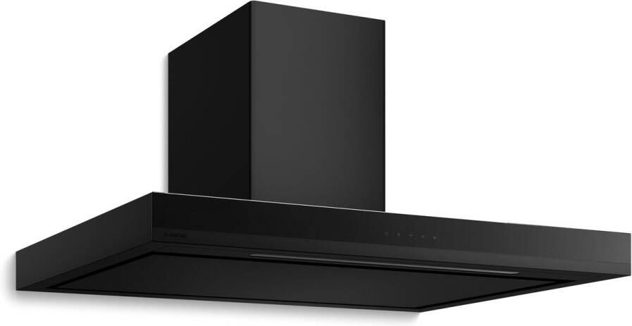 Klarstein Velaire Afzuigkap 90 cm 595 m³ u luchtstroom A++ energie touchbediening ledverlichting stil vaatwasmachinebestendig filter wandmontage recirculatie en afvoer zwart