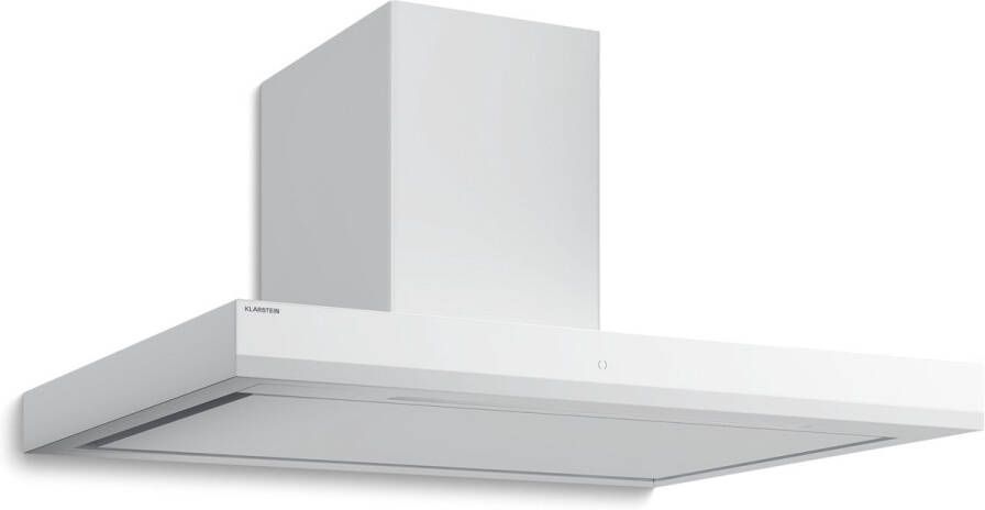 Klarstein Velaire Afzuigkap 90 cm 595 m³ u luchtstroom A++ energie touchbediening ledverlichting stil vaatwasmachinebestendig filter wandmontage recirculatie & afvoer wit