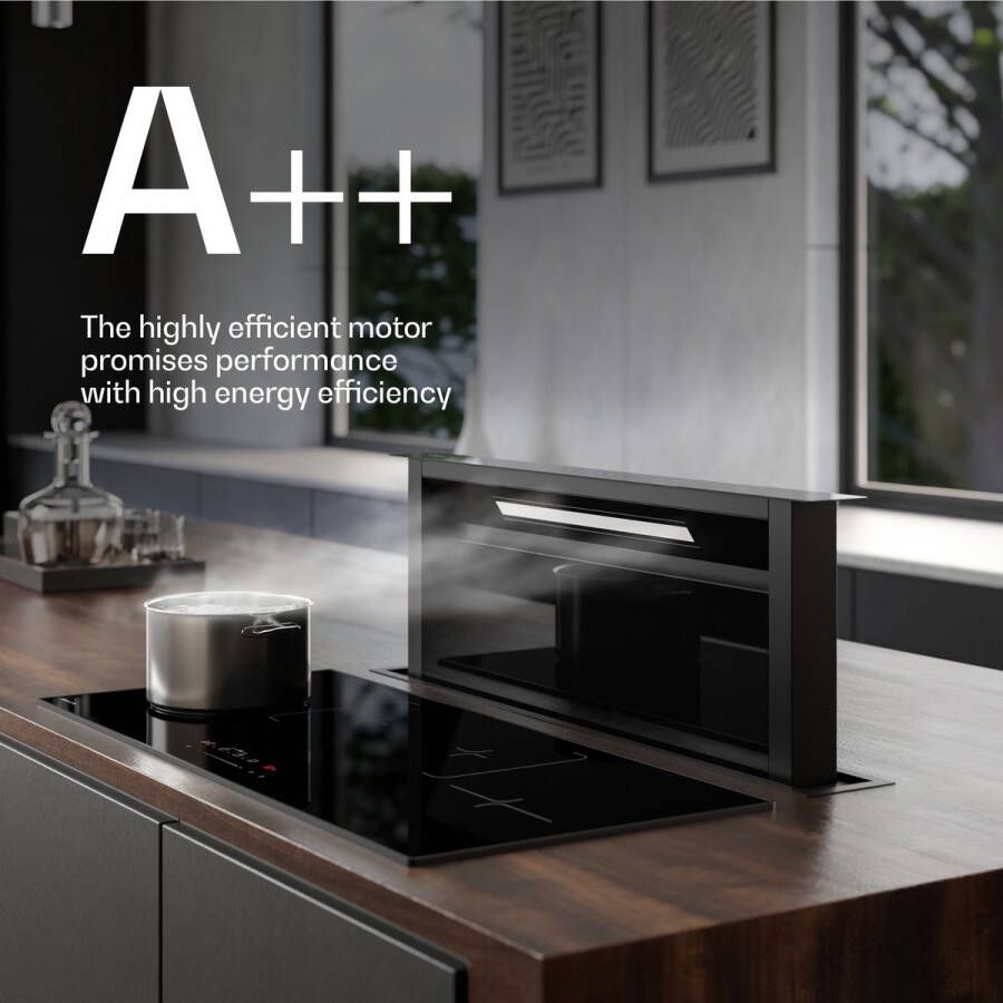 Klarstein Velaire afzuigkap met afzuigventilator 90 cm A++ energiezuinig 906 m³ u luchtstroom touchbediening ledverlichting stille werking vaatwasmachinebestendig filter afzuigkap met afzuigventilator - Foto 2