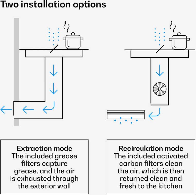 Klarstein Velaire inductiekookplaat met afzuiging 80 cm 4 zones 8400 W boost ingebouwde afzuiging 597 m³ u touchslider flexzone timer kinderslot zwart glas - Foto 2