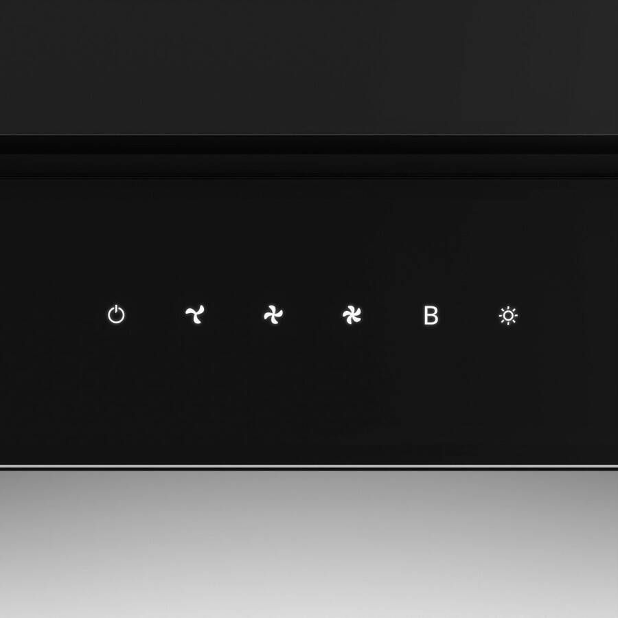 Klarstein Velaire schuine afzuigkap 60 cm 820 m³ u boost A++ energieklasse touchbediening ledverlichting stil vaatwasmachinebestendig filter afzuigkap met afvoer of recirculatie zwart