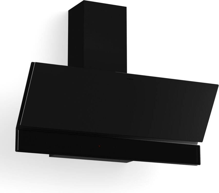 Klarstein Velaire schuine afzuigkap 90 cm 820 m³ u luchtstroom A++ energie touchbediening ledverlichting stil vaatwasmachinebestendig filter afzuigkap met afvoer en recirculatie zwart