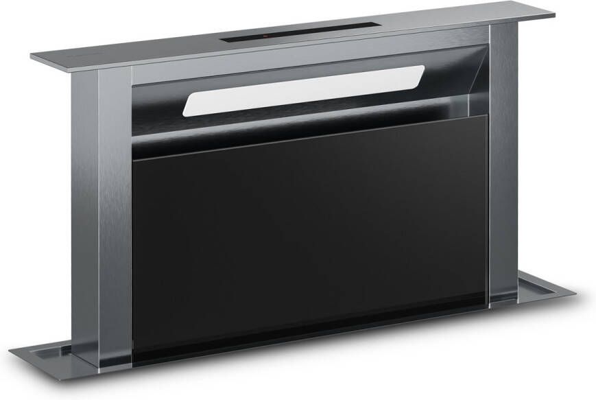 Klarstein Verosteel Afzuigkap 60 cm A++ Afzuigkap met afzuigventilator 881 6 m³ u luchtstroom touchbediening LED stil vaatwasmachinebestendige filters zwart glas en aluminium afzuigkap voor de keuken