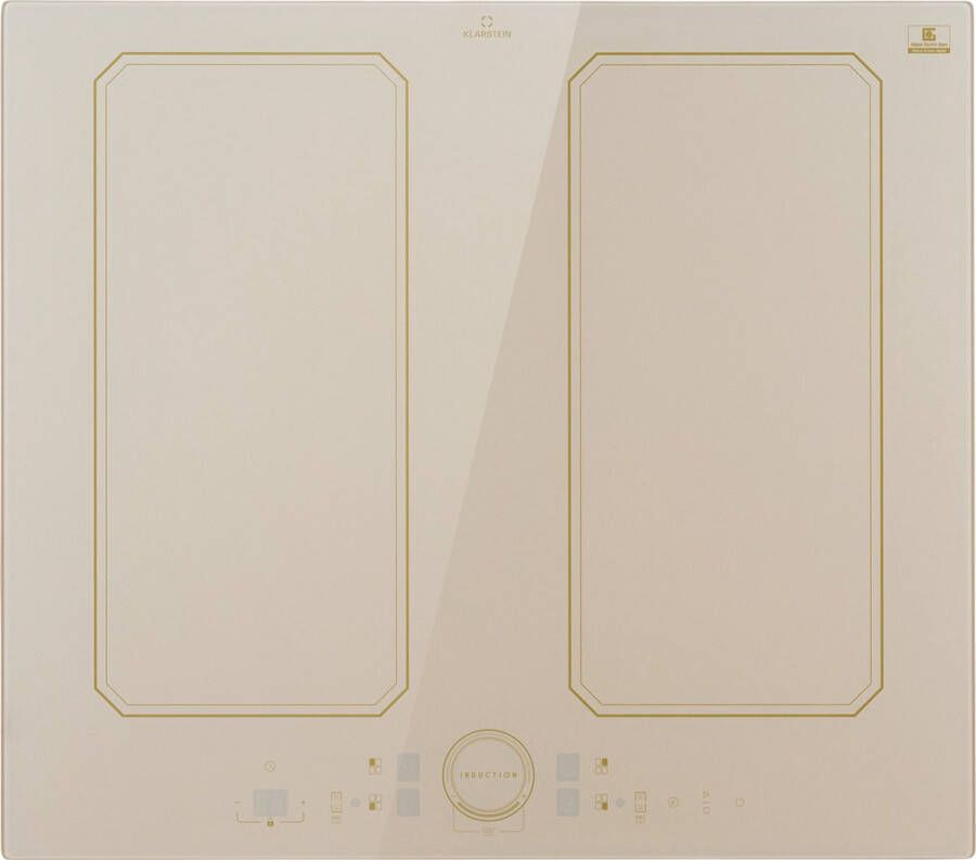 Klarstein Victoria 4 Flex Inductiekookplaat Flexzonetechniek Inbouwkookplaat 59 Cm 4 Zones 2 Flexvelden 7400 Watt Booster Temperatuuropslag Timer Glaskeramisch Oppervlak Energiezuinig Koken ThermaRecall Functie Ivoor - Foto 2