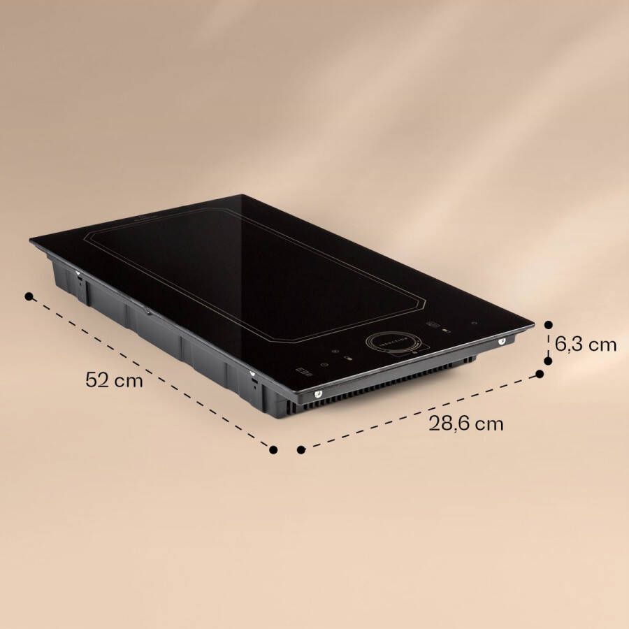 Klarstein Victoria Domino Inductiekookplaat Flexzone Technologie Zelfvoorzienend Inbouwkookplaat 29 Cm 2 Zones 3500 Watt Booster Temperatuuropslag Timer Glaskeramiek Energiezuinig VarioHeating Flexibel Zwart - Foto 2
