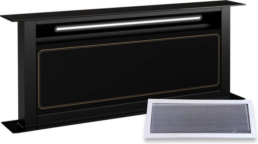 Klarstein Victoria Downdraft afzuigkap 90 cm A++ 3 standen max. 713 8 m³ h 120 W