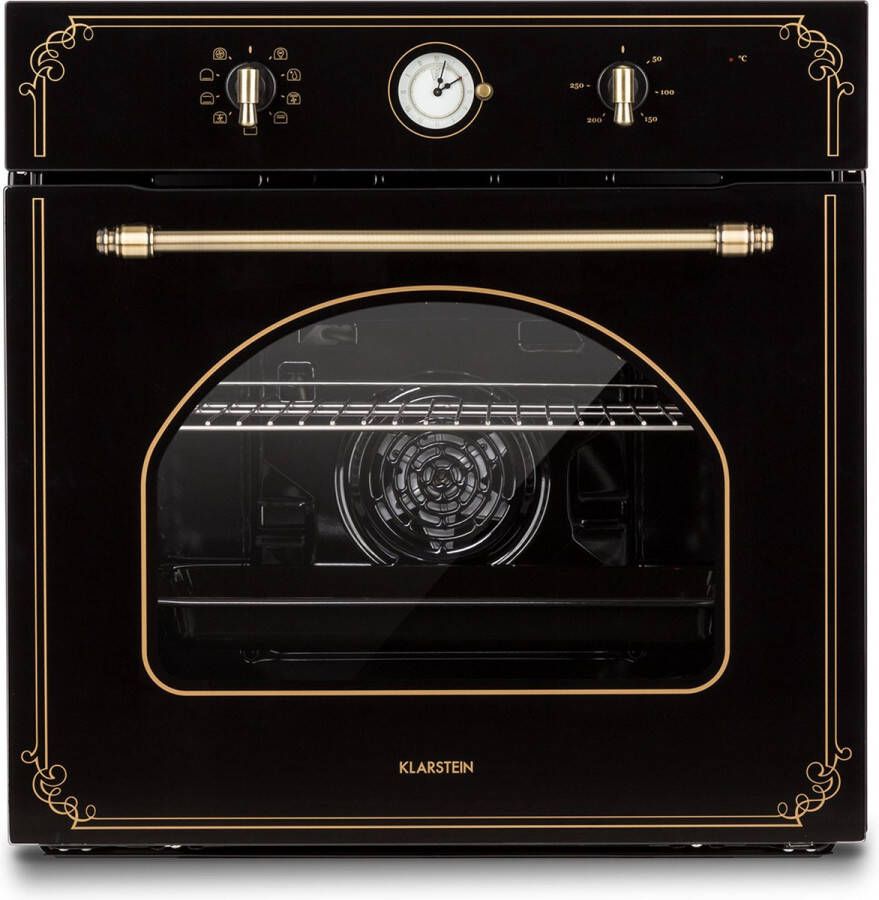 Klarstein Victoria inbouw bakoven 70 liter 9 functies energie-efficiëntieklasse A zwart