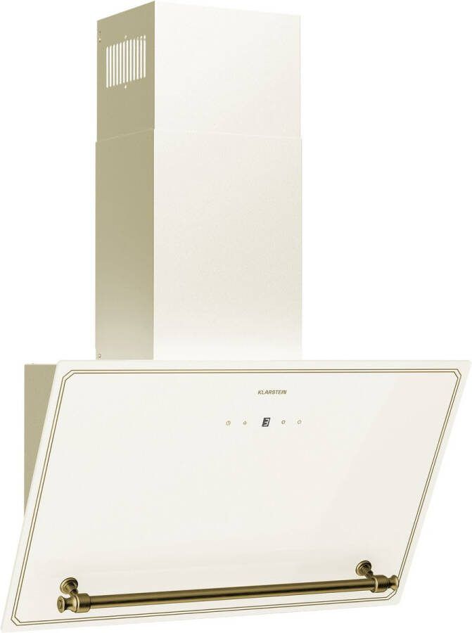 Klarstein Victoria Dunstabzugshaube 60 cm Abzugshaube Küche 400 m³ h Luftstrom A++ Energieeffizienz Touch Bedienfeld LED Dunstabzugshaube Leise 52 dB Creme & Gold – geschikt voor thuisfitness en sportschoolgebruik duurzame constructie eenvoud - Foto 6