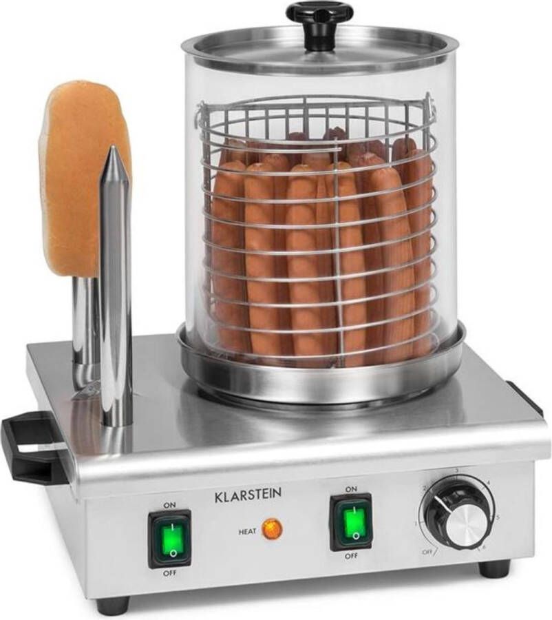 Klarstein Worstfabriek Pro 550 Hotdog maker 550W 5 Liter 30-100°C Glas Roestvrij staal Zilver - Foto 1