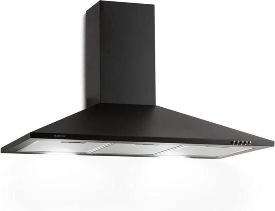 Klarstein Zugspitze Afzuigkap 90 cm Muurmontage 65W 330m³ h LED Verlichting Zwart - Foto 2