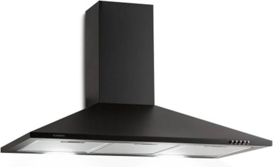Klarstein Zugspitze Afzuigkap 90 cm Muurmontage 65W 330m³ h LED Verlichting Zwart