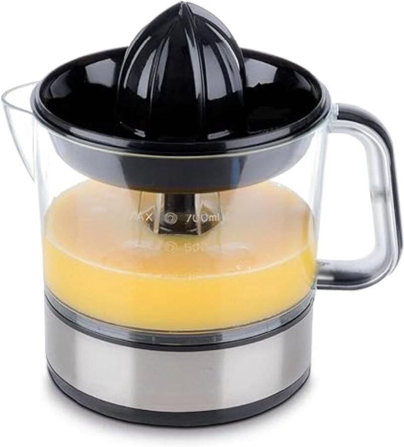 Klarven Citruspers Electrisch Zwart Elektrische Sinaasappelpers met Krachtige Motor Maximale Sapopbrengst Eenvoudig in Gebruik B 14 x D 20 x H 21 cm