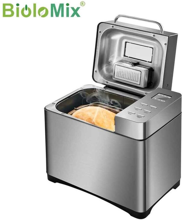 KLASA Living Casa Living Broodbakmachine 19 Programma s 1KG Capaciteit Automatische Dispenser RVS Design 650W Timerfunctie LCD