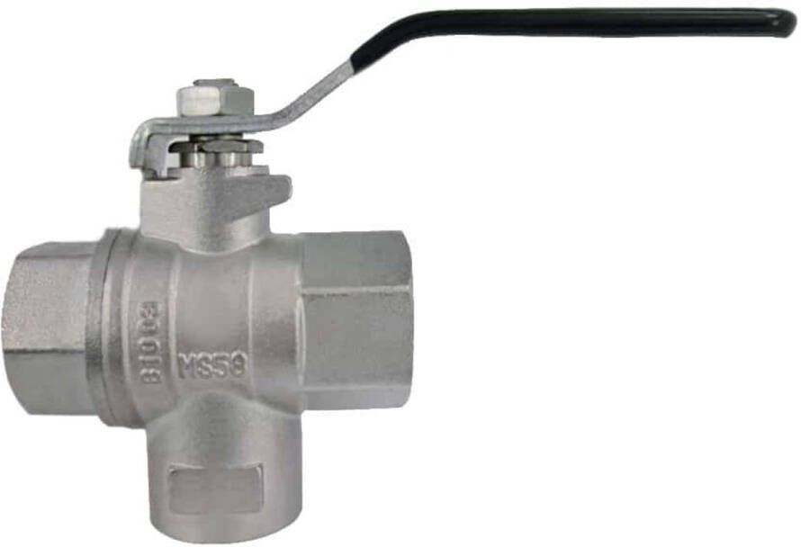 Klasebo 3-weg kogelkraan 3 4 messing vernikkeld PN25