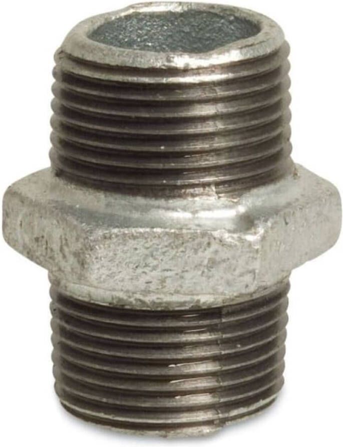 Klasebo Draadfitting Gietijzer Dubbele Nippel 1 2 AG x 1 2 AG