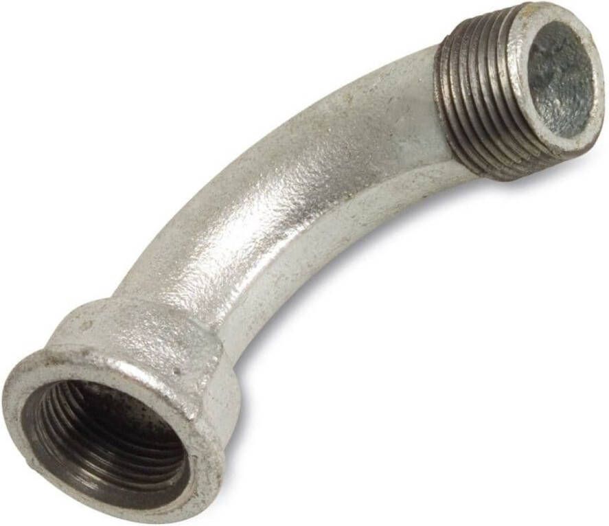 Klasebo Draadfitting Tempergiet 1 2 Boog 90 Graden IG AG