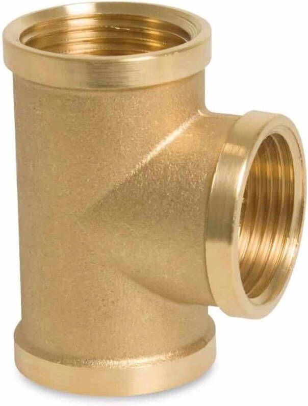 Klasebo Messing T-stuk 1 2 inch binnendraad Kwaliteit fitting