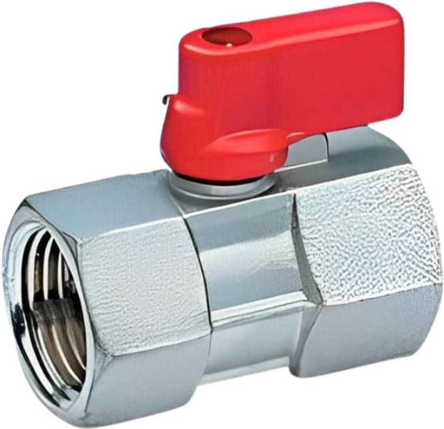 Klasebo Mini Messing Kogelkraan 1 2 inch met Rode Hendel