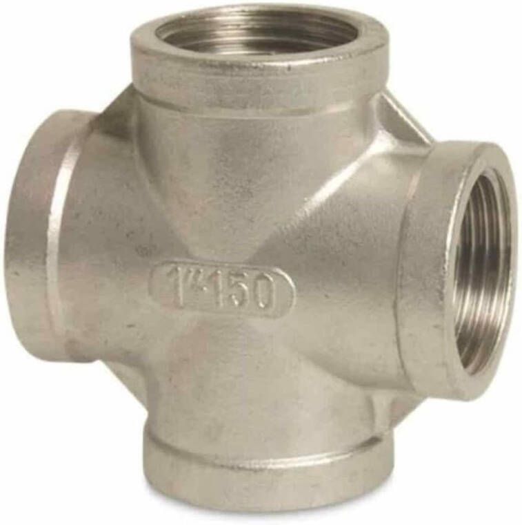 Klasebo RVS fitting Draadfitting RVS kruisstuk V4A fitting 1 4 inch