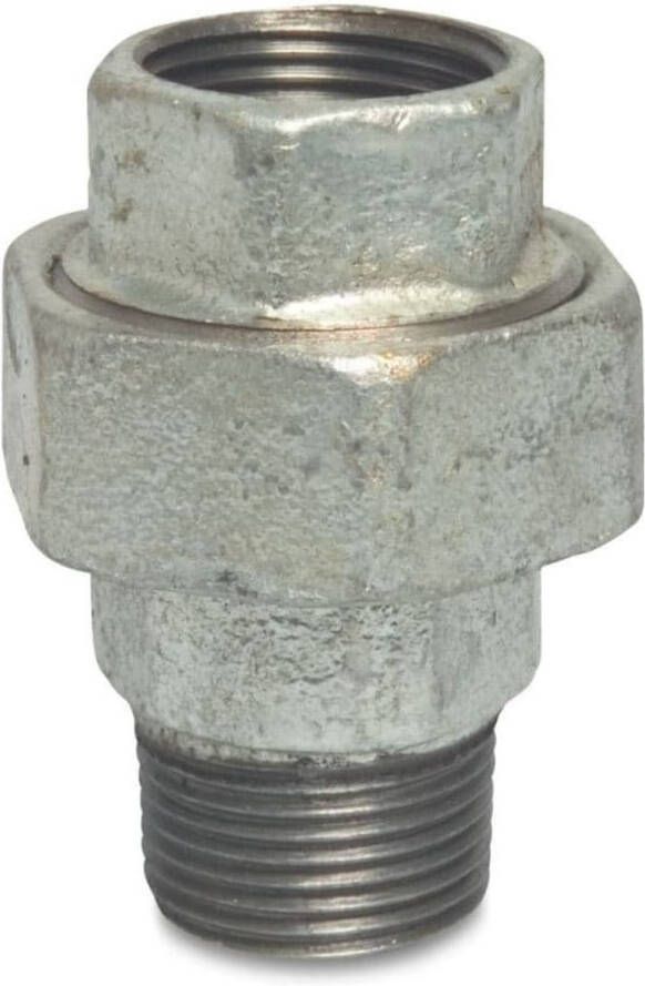 Klasebo Tempergiet Fitting Flach 1'' IG x 1'' AG Verzinkt