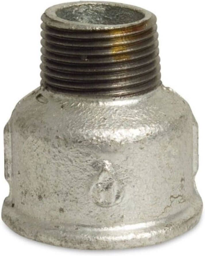 Klasebo Tempergiet Reductiemof 1 IG x 3 4 AG Draadfitting Verzinkt