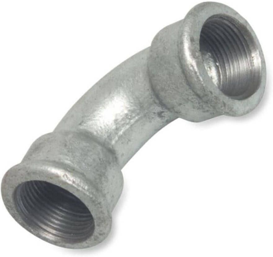 Klasebo Tempergietfitting 1 2 inch Boog 90 graden Draadfitting