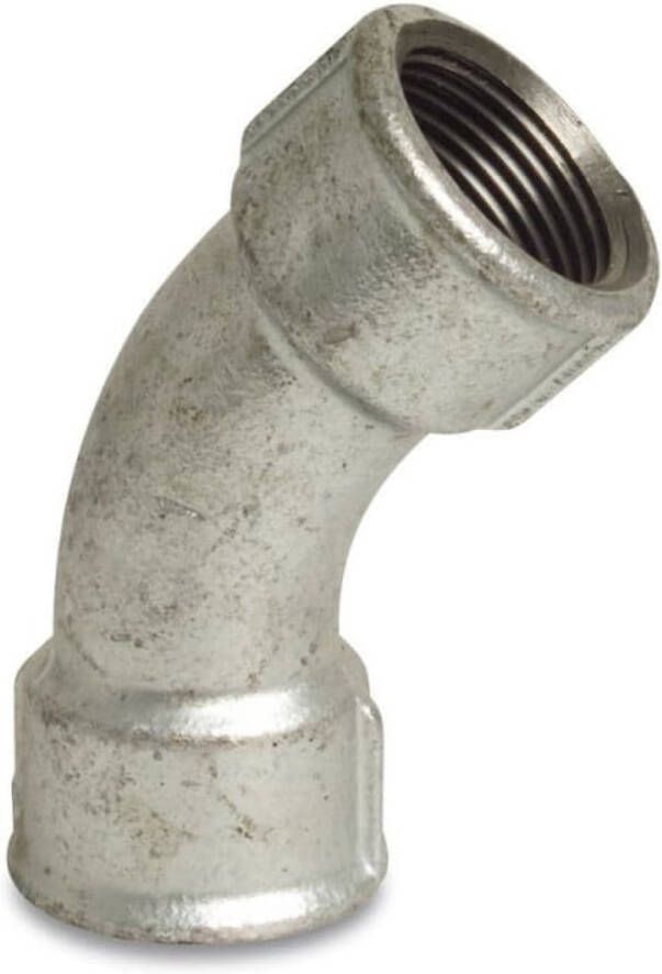 Klasebo Tempergietfitting bocht 45 graden 1 inch binnendraad