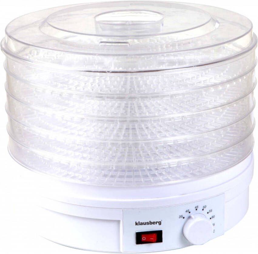 KLAUSBERG KB-7567 Elektrische Voedseldroger 5 Uitneembare Trays Thermostaat 35-70°C - Foto 2