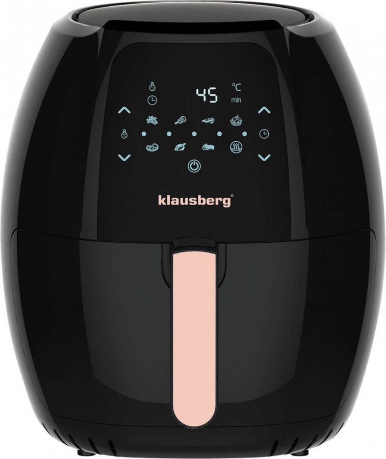 KLAUSBERG 7572 Airfryer Zwart 1800 Watt 7 liter !!