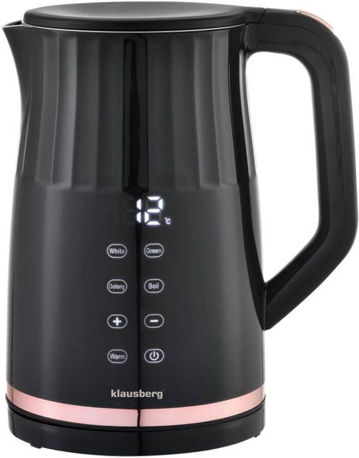 KLAUSBERG KB-7896 Elektrische Waterkoker – 1 7 Liter LED Display 13 Temperatuurstanden Houd-warmfunctie