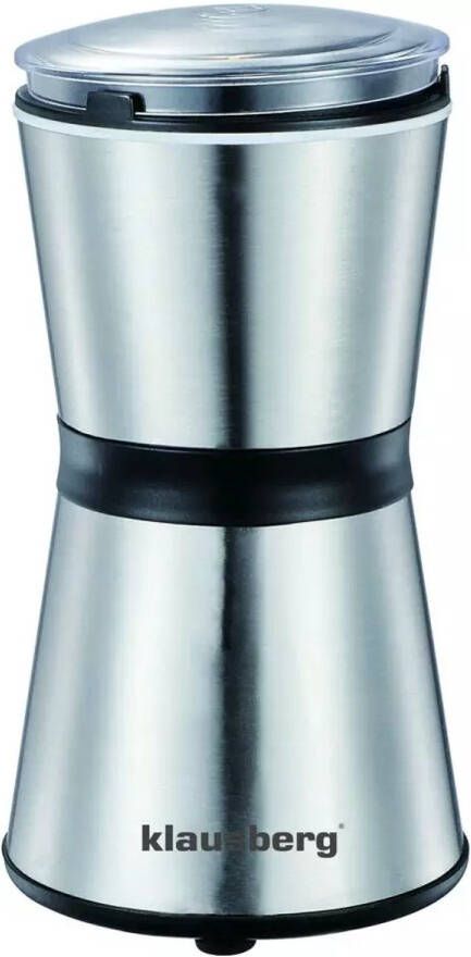 KLAUSBERG KB7603 Elektrische Koffiemolen RVS Koffiecontainer en Mes 200W Fijn of Grof Malen