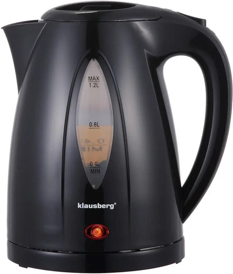 KLAUSBERG KB-9001 Waterkoker 1.2 liter Zwart 1100 watt