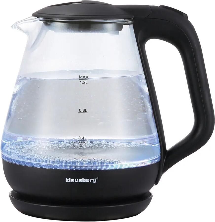 KLAUSBERG KB-9003 Waterkoker 1.2 liter Zwart 1630 watt
