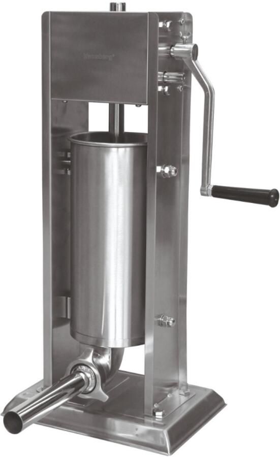 KLAUSBERG Worstenvuller 5 kg RVS Verticaal Model KB-7930 Professioneel voor Thuisgebruik Incl. 4 Trechters Handmatig