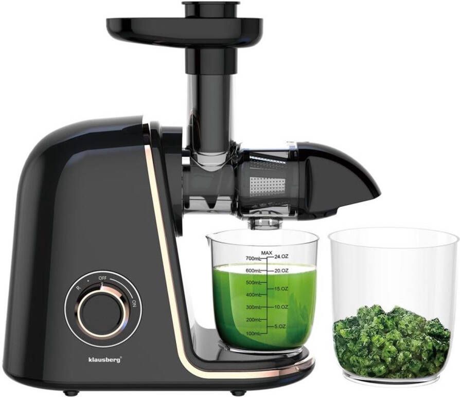 KLAUSBERG Slow Juicer KB-7867 – 150W 700 ml Cold Press Groenten en Fruitpers – Roségouden Accenten Luxe Design & Hoog Saprendement
