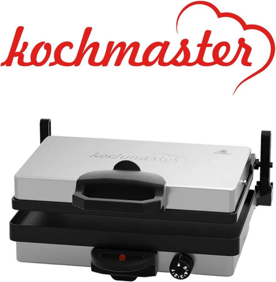 Kochmaster Chromax Contact Grill 2300W lahmacun Turkse pizza