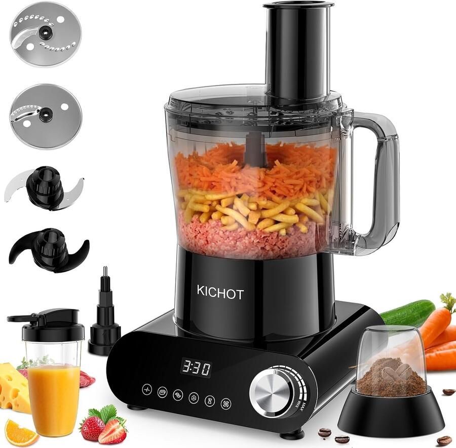 Koeckenmachine Zwart 2 5 l Voedselverwerker met Accessoires Voor Gezinnen
